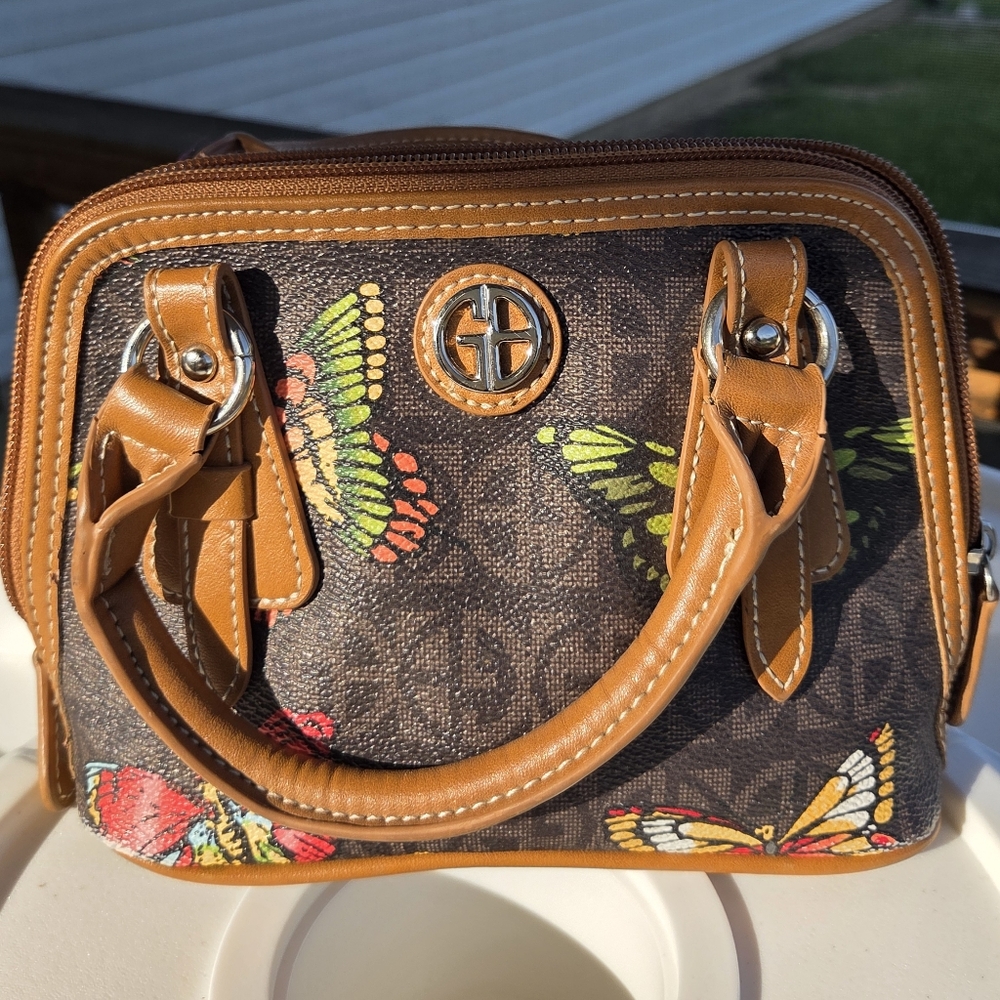 Mini Bag with Leather Trim